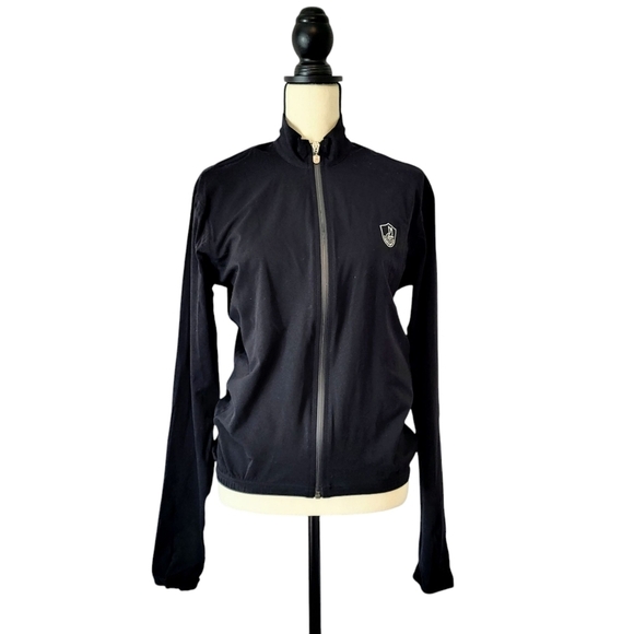 Campagnolo black rain proof cycling zipper closure windbreaker jacket size S - Picture 1 of 13